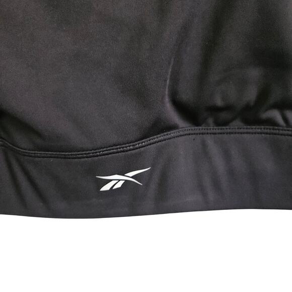 Reebok Womens M Thin Strap Racerback Sports Bra Solid Black Running Athletic Gym - Picture 3 of 4